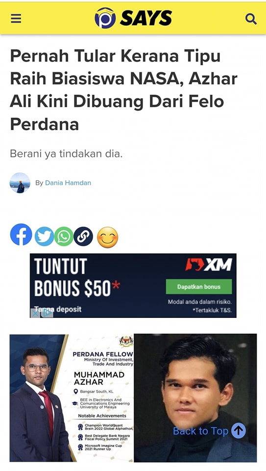 Netizen Robek Kelayakan 'NASA Boy' Azhar Ali Selepas Mengetahui Dia ...