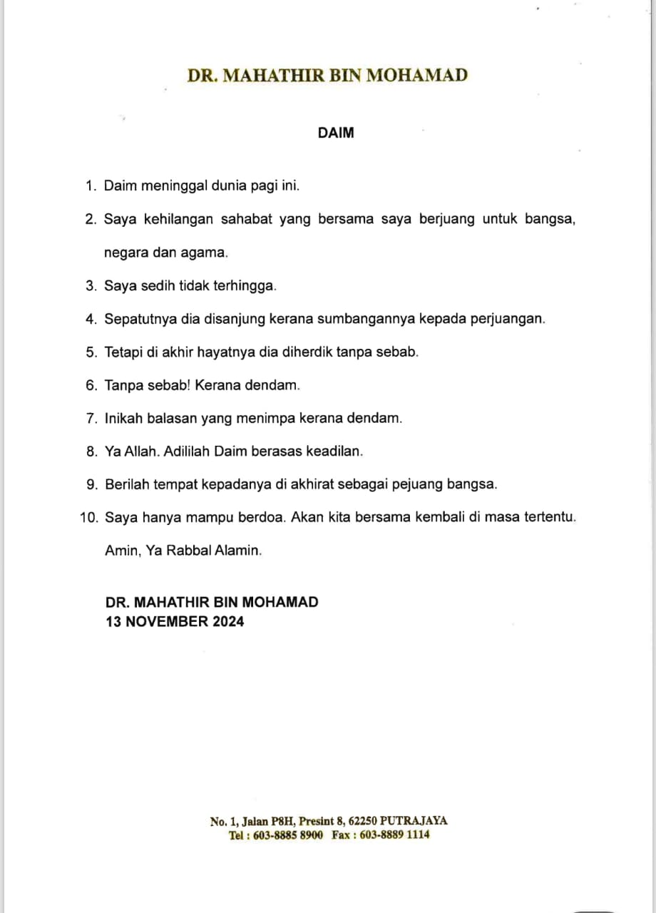 pesan dari mahathir ttg daim.jpg